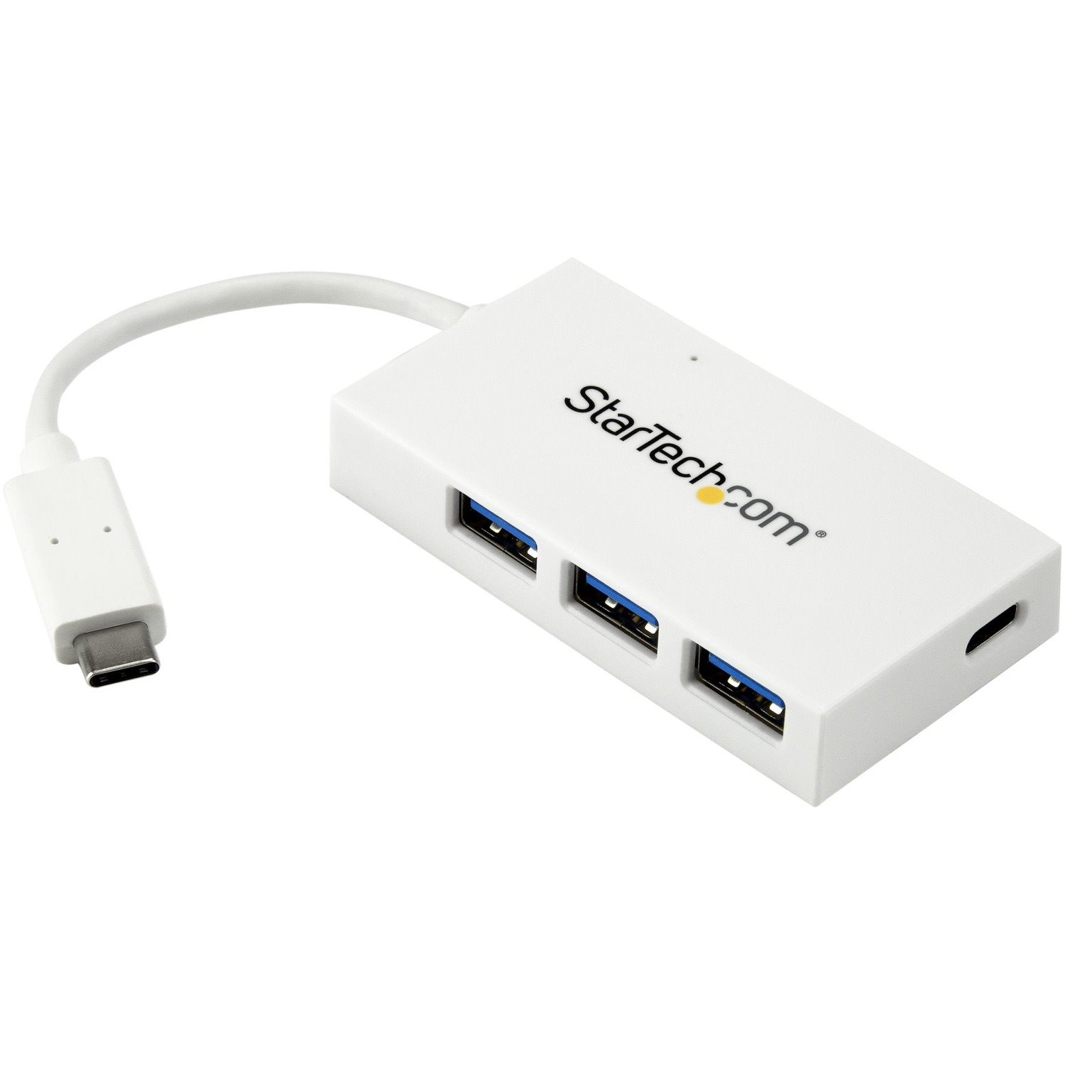 StarTech.com 4-Port USB-C Hub - USB-C to 1x USB-C and 3x USB-A - USB 3.0 Hub - White