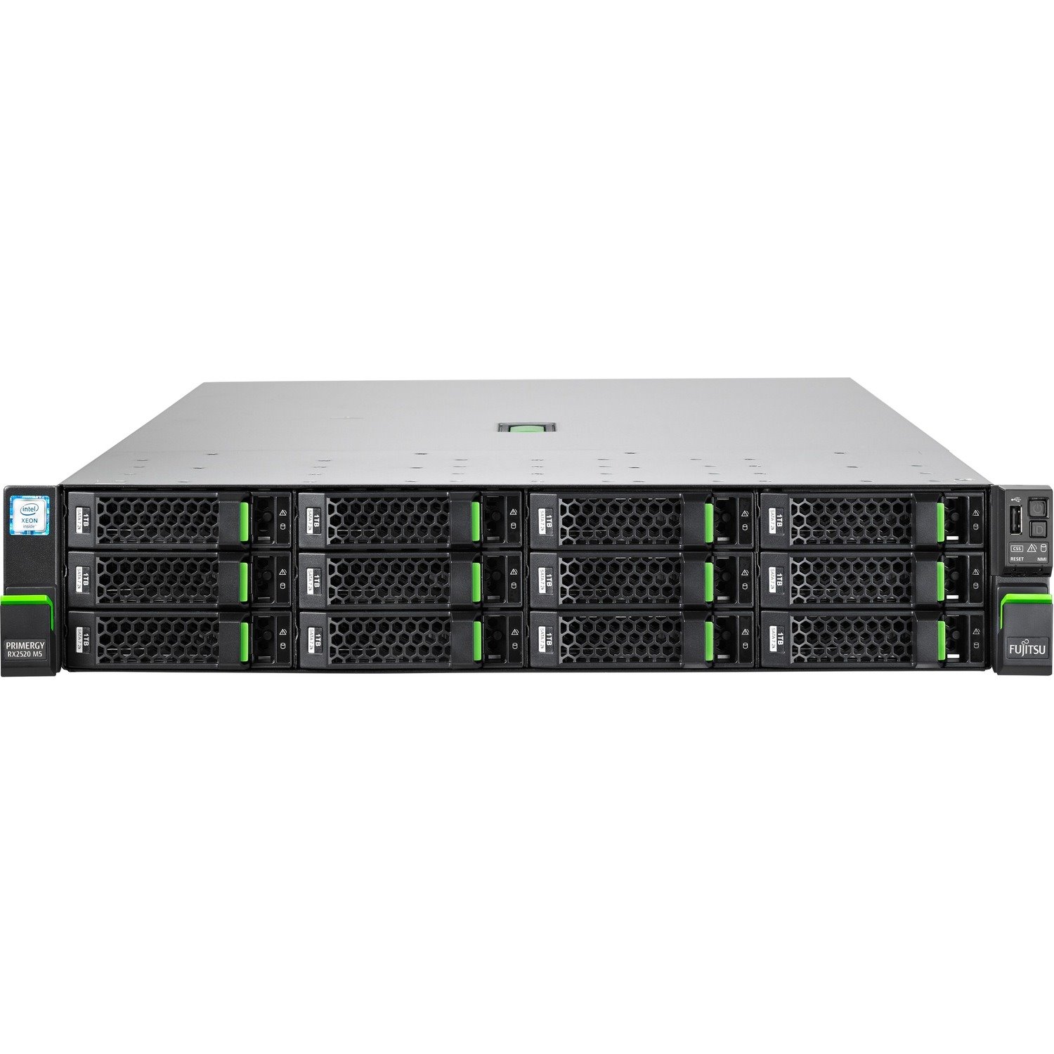 Fujitsu PRIMERGY RX2520 M5 2U Rack-mountable Server - 1 x Intel Xeon Silver 4208 - 16 GB RAM - Serial ATA/600 Controller