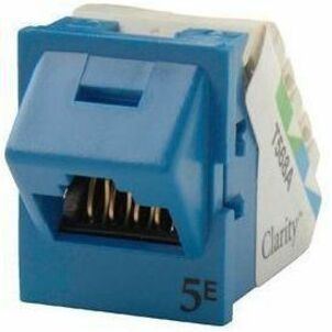Ortronics Clarity 5E Angled TracJack, T568A/B, 45 degree, Blue