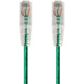 Monoprice SlimRun Cat6 28AWG UTP Ethernet Network Cable, 1ft Green