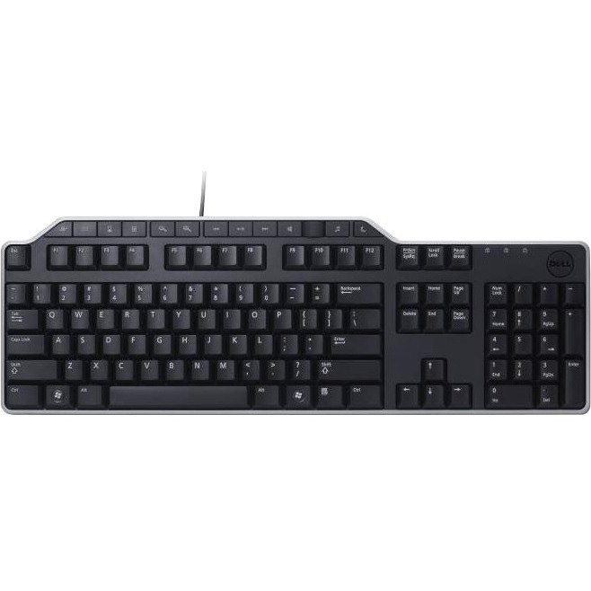 Dell KB522 Keyboard - Cable Connectivity - USB Interface - English (US), English (Europe) - QWERTY Layout - Black