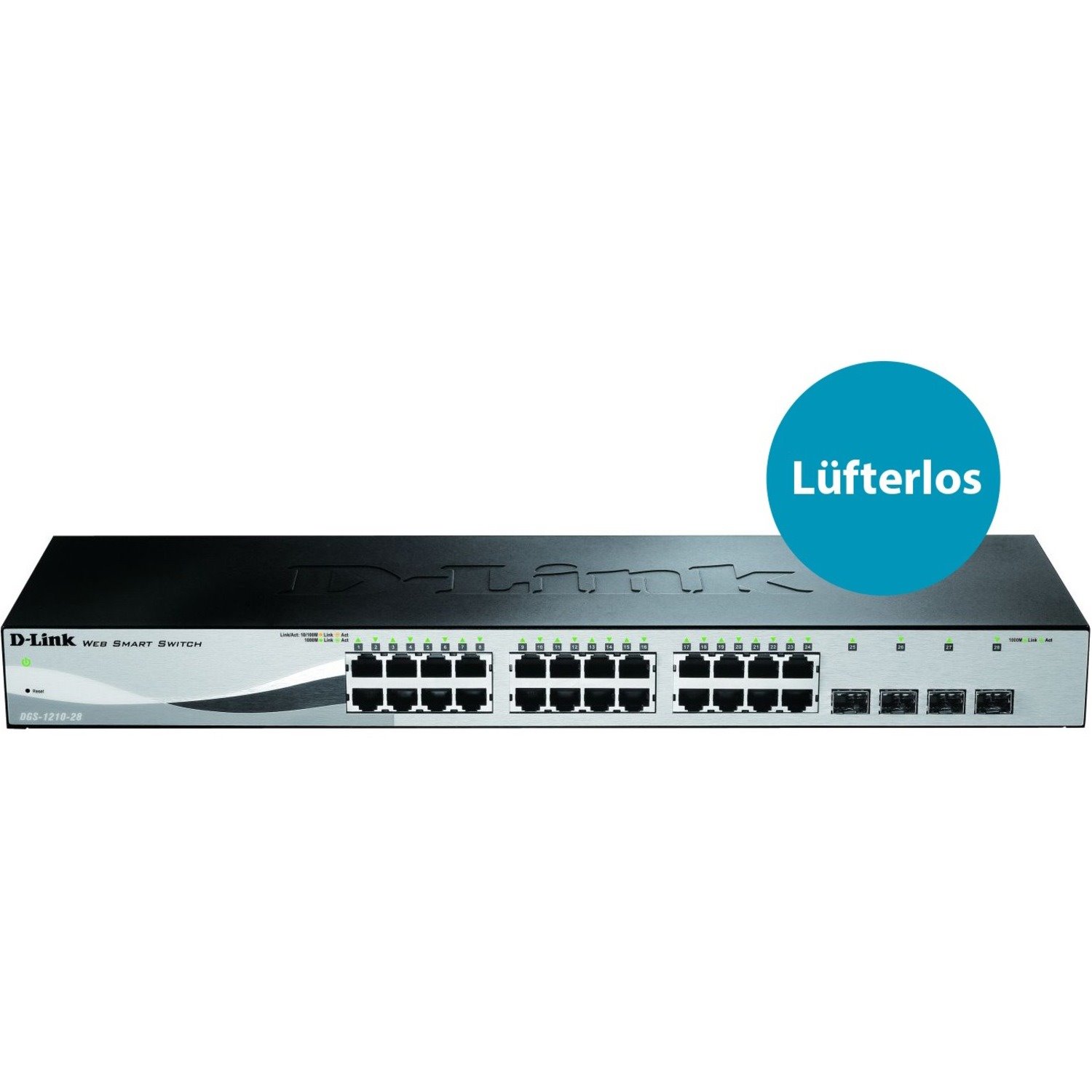 D-Link WebSmart DGS-1210 DGS-1210-28 24 Ports Manageable Ethernet Switch - Gigabit Ethernet - 10/100/1000Base-T, 1000Base-X