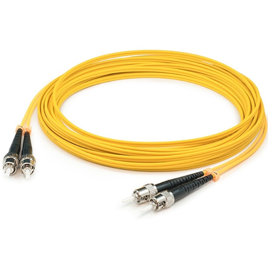 AddOn 4m ST to ST Yellow OS2 Duplex OFNR (Riser-Rated) SMF Fiber Patch Cable
