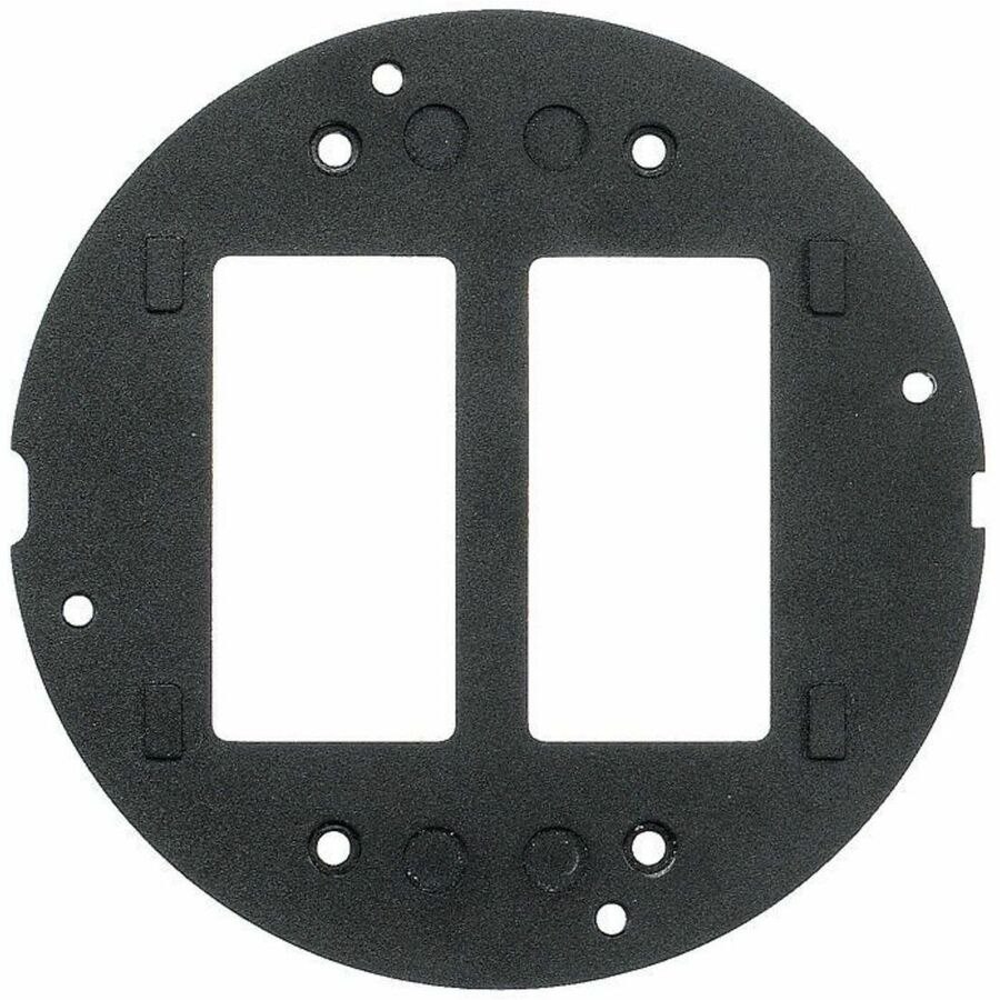 Hubbell Premise Wiring SystemOne, Sub-Plate, Dual StyleLine Decorator Openings, Black