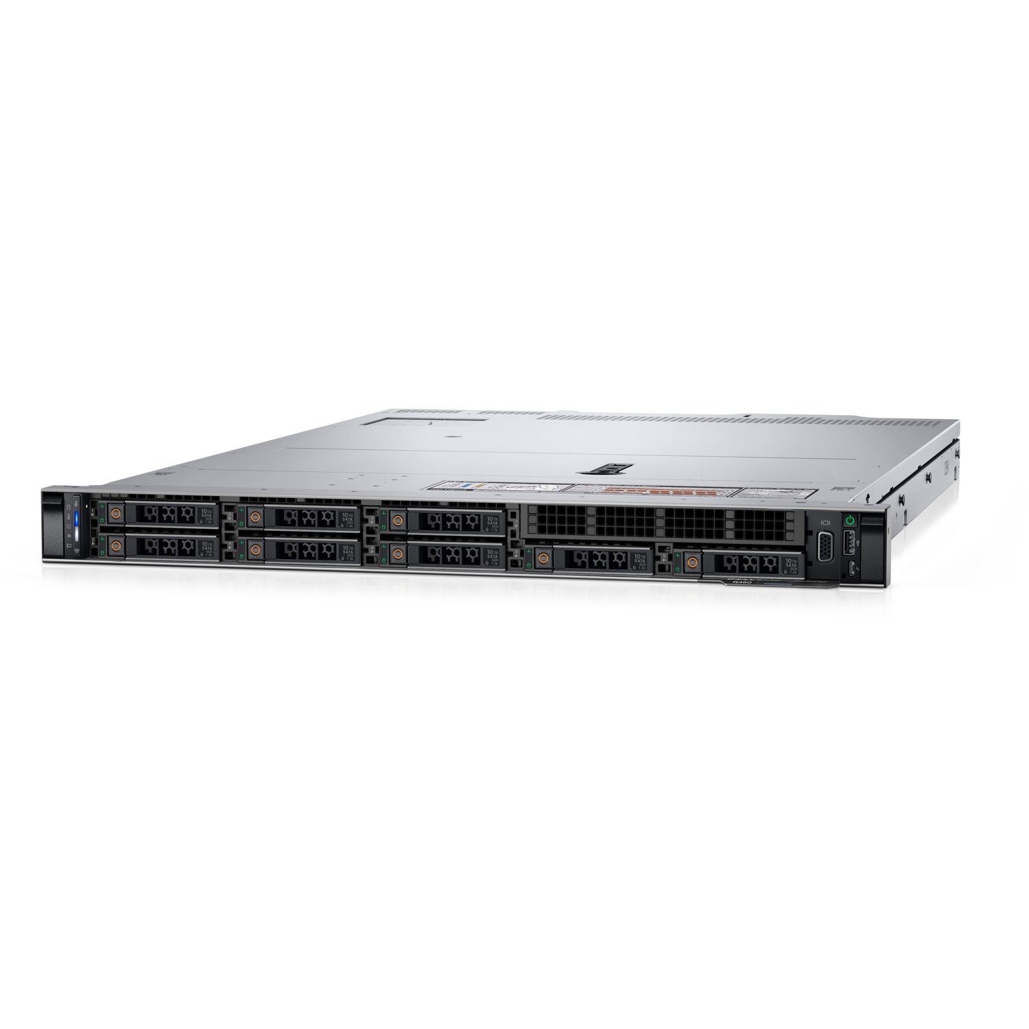 Dell EMC PowerEdge R450 1U Rack-mountable Server - 1 x Intel Xeon Silver 4309Y 2.80 GHz - 16 GB RAM - 480 GB SSD - (1 x 480GB) SSD Configuration - Serial ATA, Serial Attached SCSI (SAS) Controller