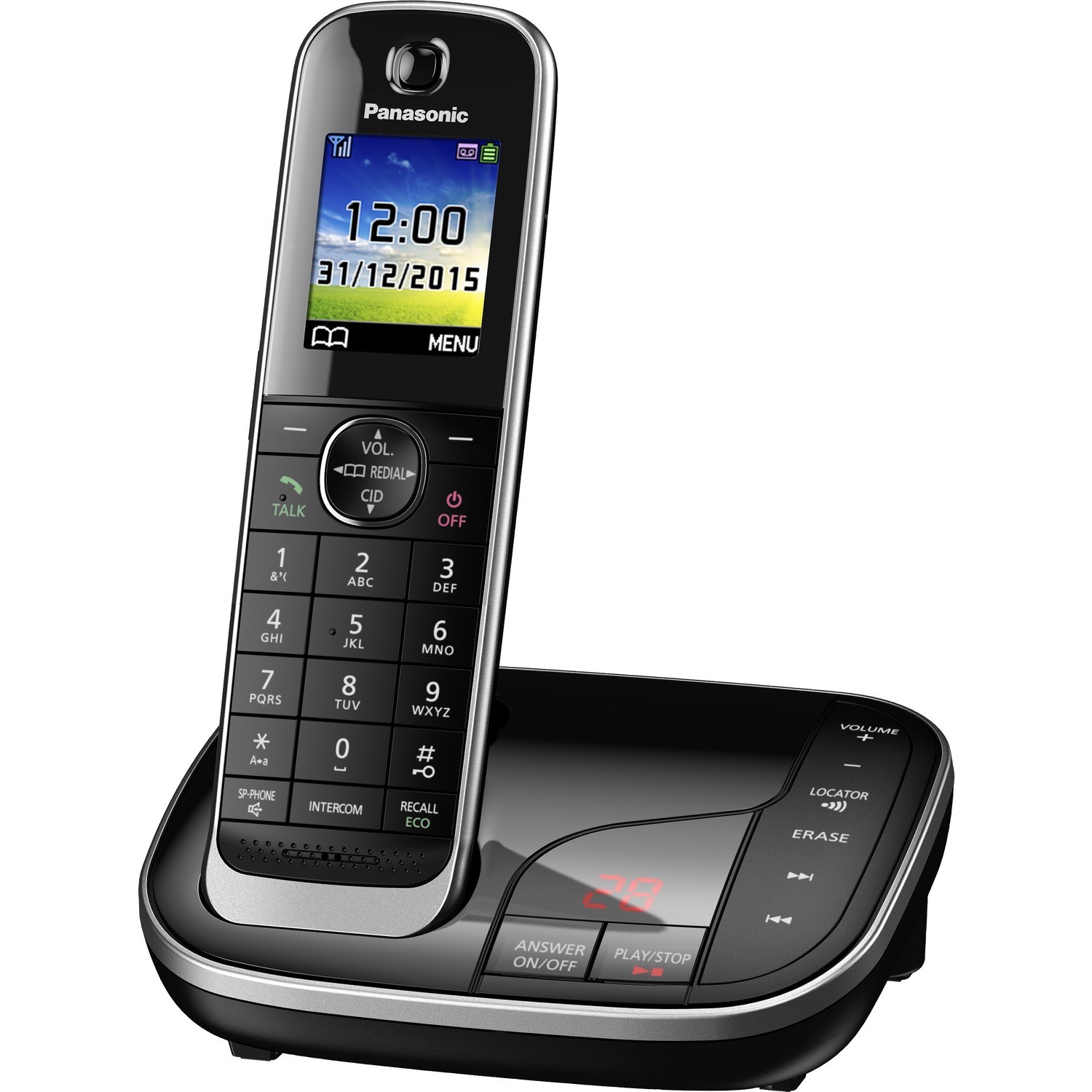 Panasonic KX-TGJ320G DECT 1.90 GHz Cordless Phone - Black