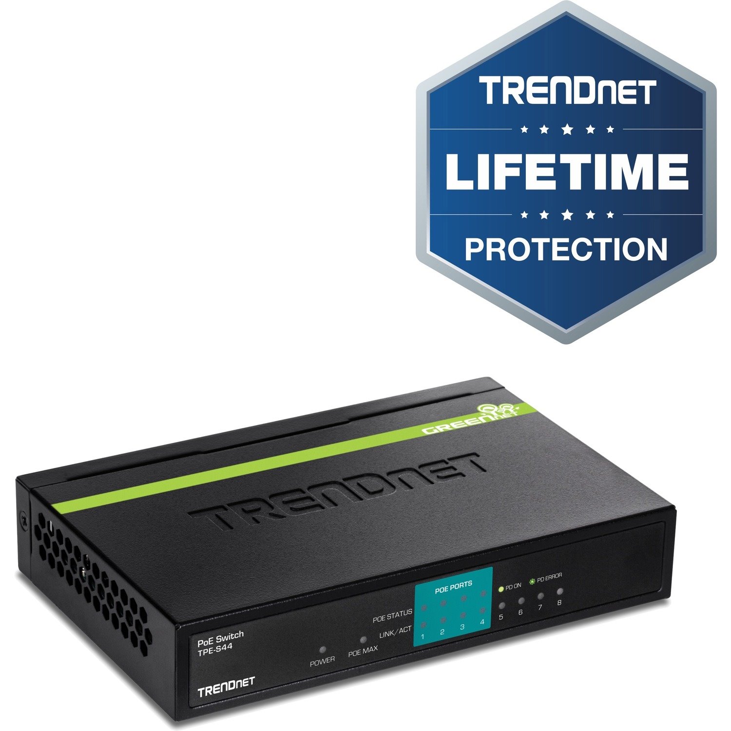 TRENDnet TPE-S44 8 Ports Ethernet Switch - Fast Ethernet - 100/1000Base-T - TAA Compliant