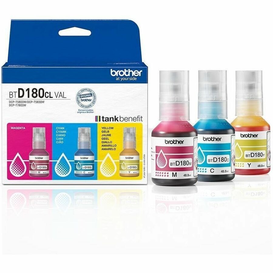 Brother Refill Ink Bottle - Cyan, Magenta, Yellow - Inkjet