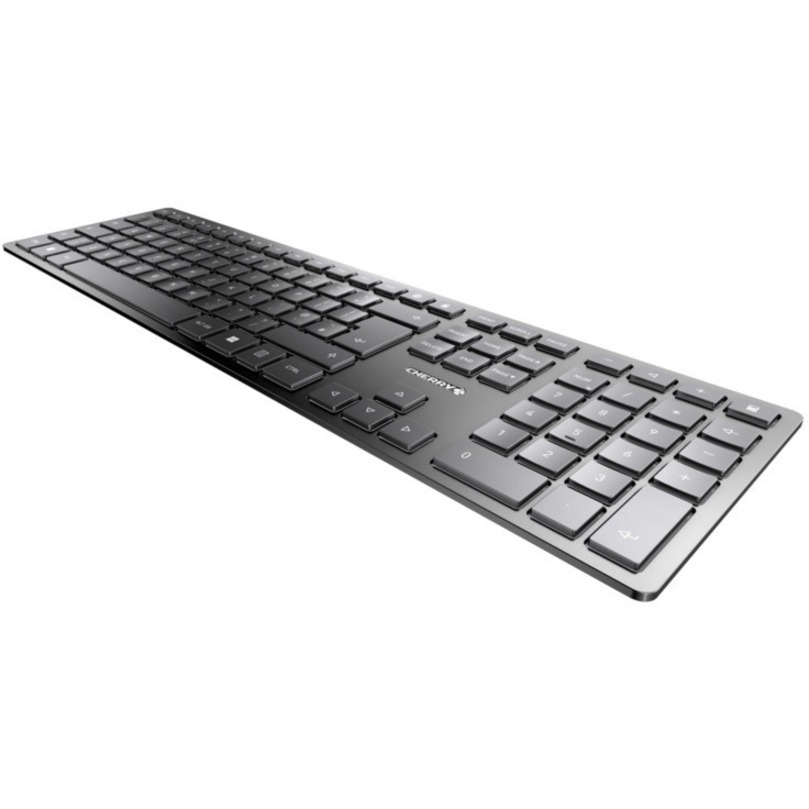 CHERRY KW 9100 SLIM Keyboard - Wireless Connectivity - Switzerland - Black, Silver