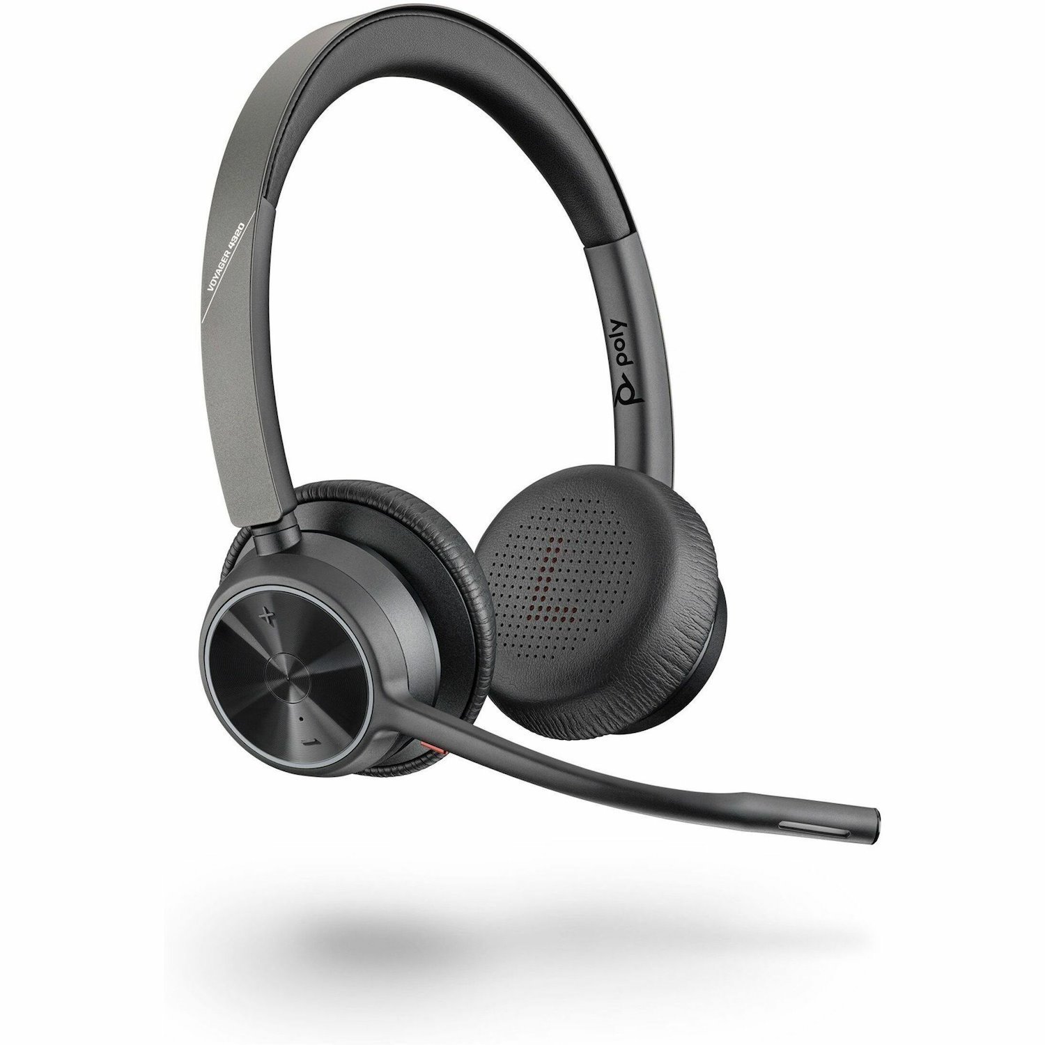 Poly Voyager 4300 UC 4320 Bedraad/draadloos Op het oor, Over het hoofd Stereo Headset - Zwart