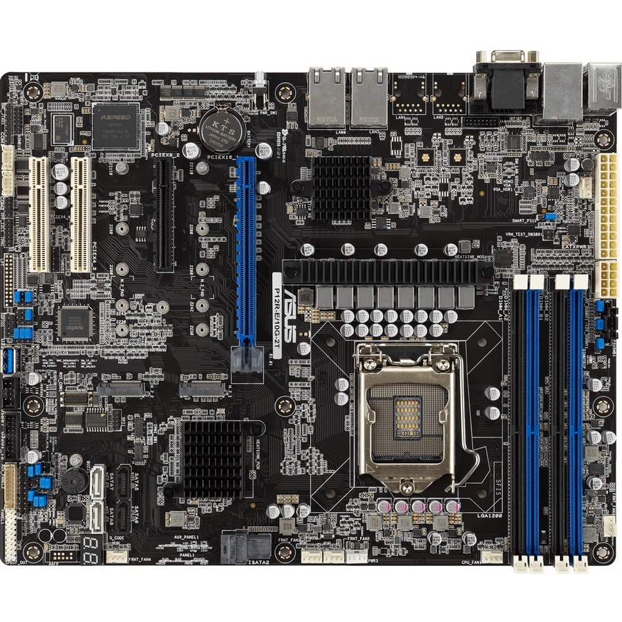 Asus P12R-E-10G-2T Server Motherboard - Intel C256 Chipset - Socket LGA-1200 - ATX
