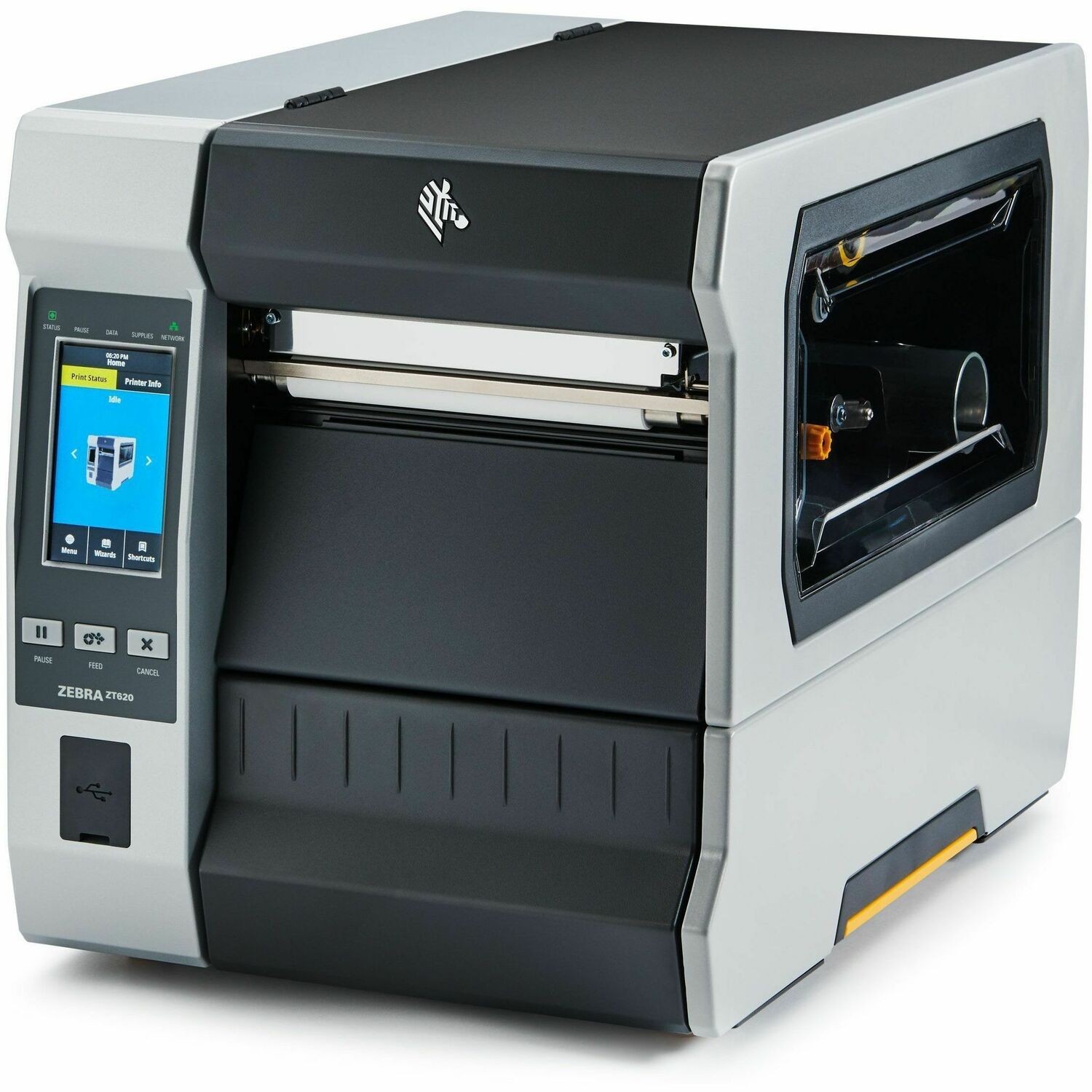 Zebra ZT620 Industrial, Manufacturing, Transportation & Logistic Thermal Transfer Printer - Monochrome - Label Print - Gigabit Ethernet - USB - USB Host - Serial - Bluetooth 5.3 - IEEE 802.11ax Wireless LAN - TAA Compliant