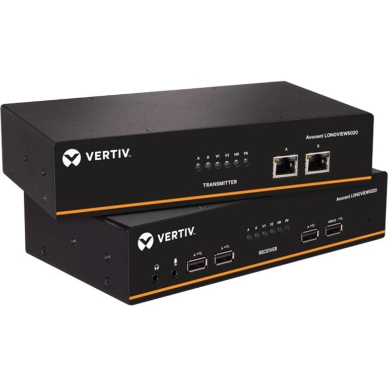 Vertiv Avocent LongView 5000 KVM Extender | LV5020 | Ultra-HD 4K | Dual Display | 330 ft Reach | USB & Audio Support