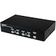 StarTech.com 4 Port DVI + USB KVM Switch with Audio - KVM switch - USB 2.0 Hub - 2 ports - 1 local user - 1U