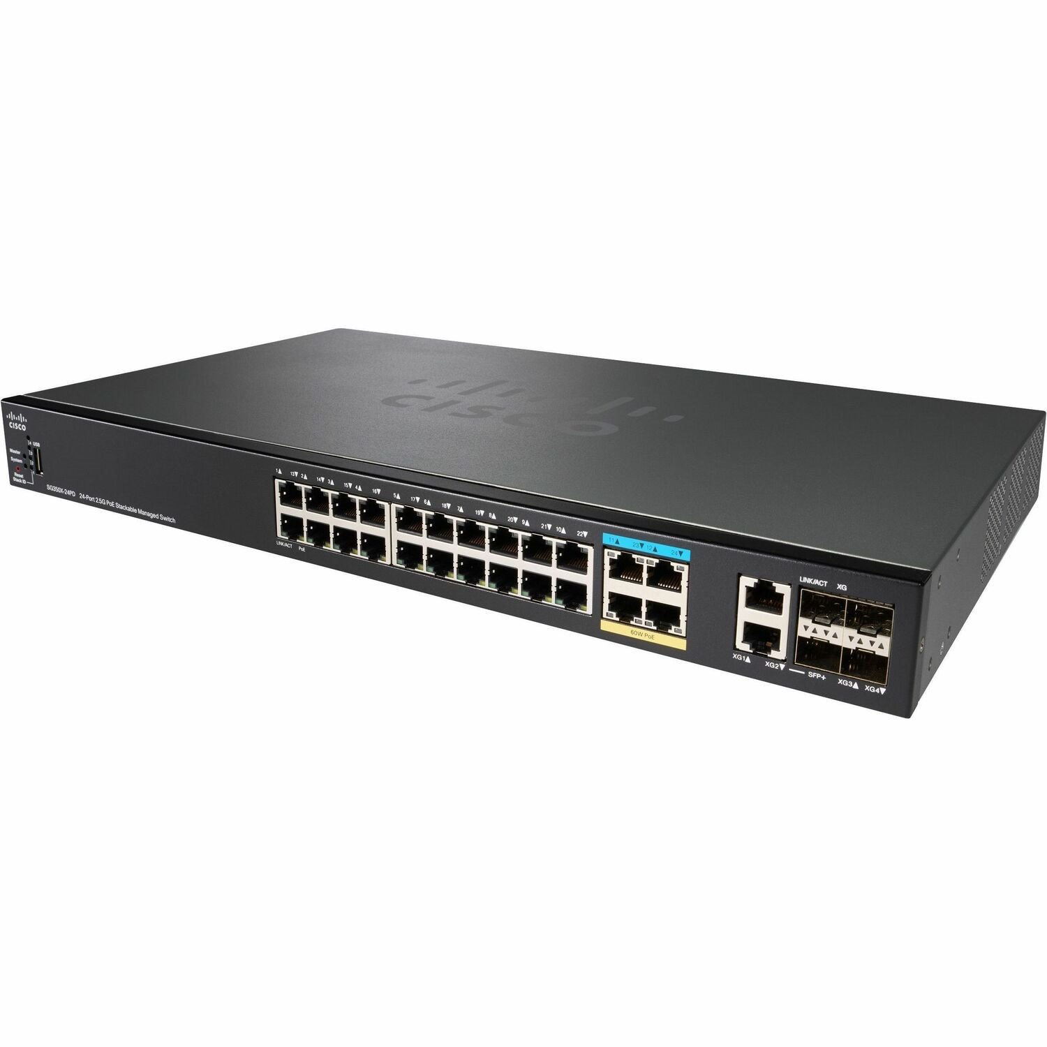 Cisco SG350X-24PD 24-Port 2.5G PoE Stackable Managed Switch