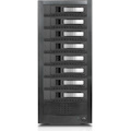 RAIDage JAGE9BT8HDSL-M1 Drive Enclosure 12Gb/s SAS, SATA/600 - Mini-SAS HD Host Interface Tower - Silver, Black