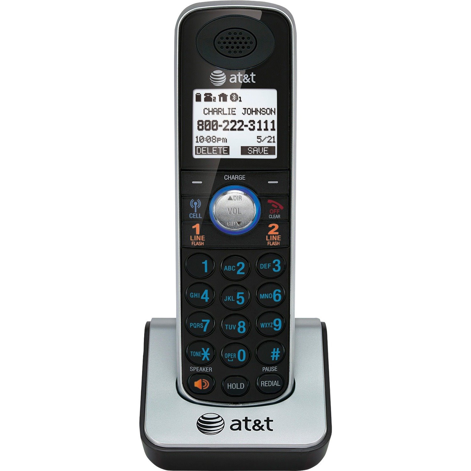 AT&T TL86009 DECT 6.0 Accessory Handset for AT&T TL86109, Black