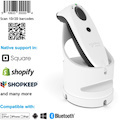Socket Mobile SocketScan® S740, Universal Barcode Scanner, White & White Dock