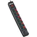 Eaton Tripp Lite Series ECO-Surge 7-Outlet Surge Protector, 6 ft. (1.83 m) Cord, 1080 Joules, 6 Individually Controlled Outlets, Black Housing