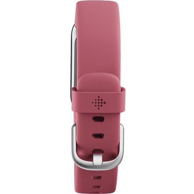 Fitbit Luxe Smart Band - Rectangular Case Shape - Orchid, Platinum Stainless Steel Body Color - Stainless Steel Case Material - Silicone Band Material