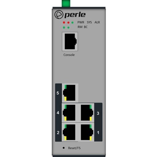 Perle IDS-205 - Managed Industrial Ethernet Switch 5 port Compact DIN Rail Switch