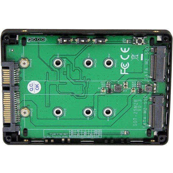 StarTech.com Dual M.2 SATA Adapter with RAID - 2x M.2 SSDs to 2.5in SATA (6Gbps) RAID Adapter Converter with TRIM Support