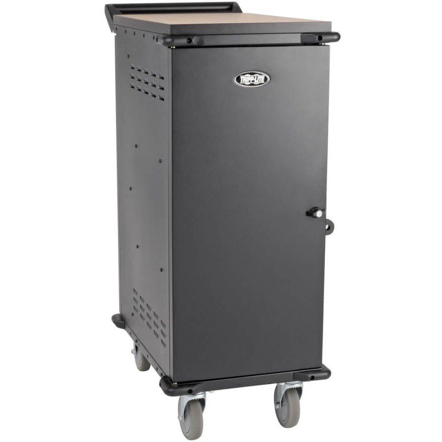 Eaton Tripp Lite Series 27-Device AC Charging Cart for Laptops and Chromebooks - 120V, NEMA 5-15P, 10 ft. (3.05 m) Cord, Black