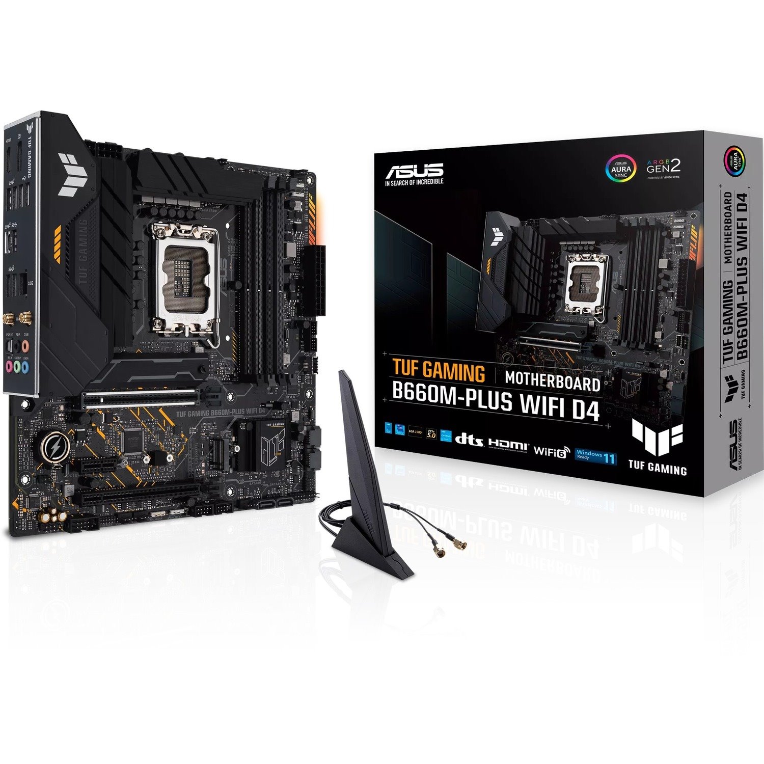 TUF GAMING B660M-PLUS WIFI D4 Gaming Desktop Motherboard - Intel B660 Chipset - Socket LGA-1700 - Intel Optane Memory Ready - Micro ATX