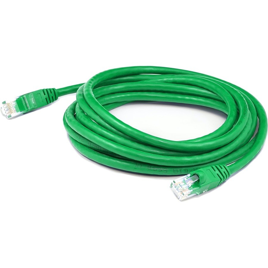 AddOn 6in Green CAT 6 Shielded PVC Ethernet Cable Snagless Easy Clear Boot RJ-45 M/M