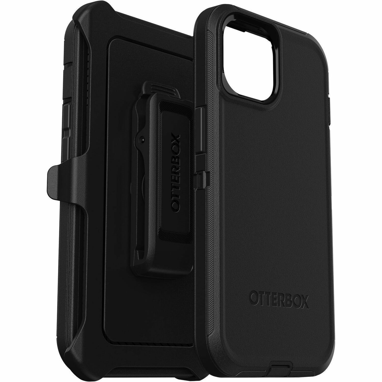 OtterBox Defender Carrying Case (Holster) Apple iPhone 15, iPhone 14, iPhone 13 Smartphone - Black