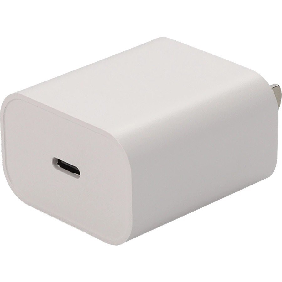 AddOn Wall Plug to USB C 3.1 5V at 3A, 9V at 2.22A, or 12V at 1.67A 20W total for US White