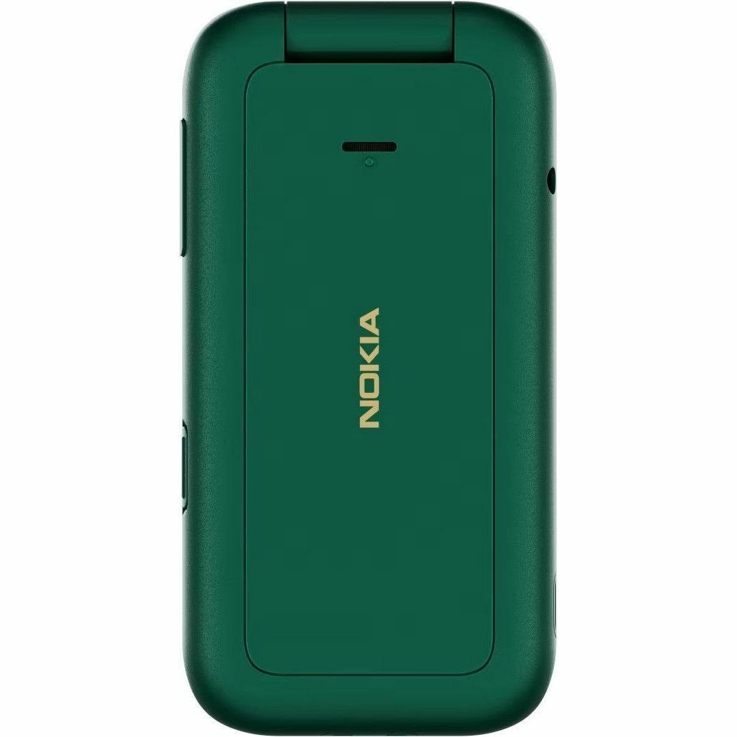 Nokia 2660 Flip 128 MB Feature Phone - 2.8" Flexible Folding Screen TFT LCD QVGA 240 x 320 - Cortex A71 GHz - 48 MB RAM - Series 30+ - 4G - Lush Green