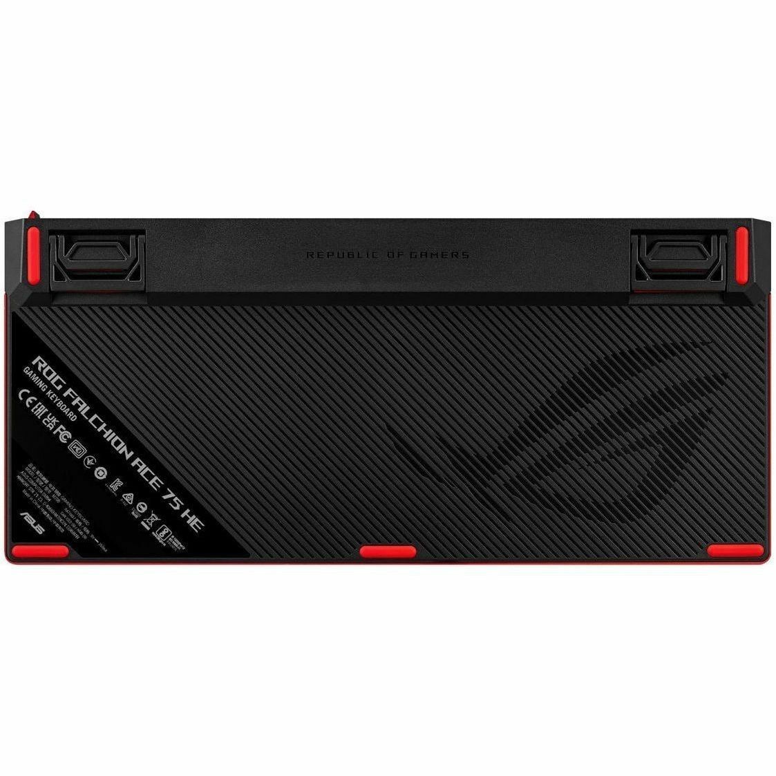 Asus ROG Falchion Ace 75 HE Gaming Keyboard - Cable Connectivity - USB 2.0 Interface - RGB LED