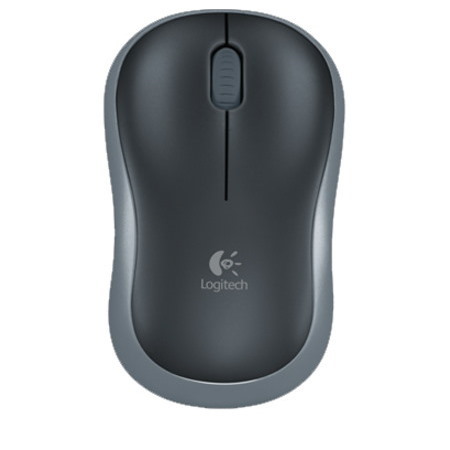 Logitech M185 Mouse - Radio Frequency - USB - Laser - Blue, Black