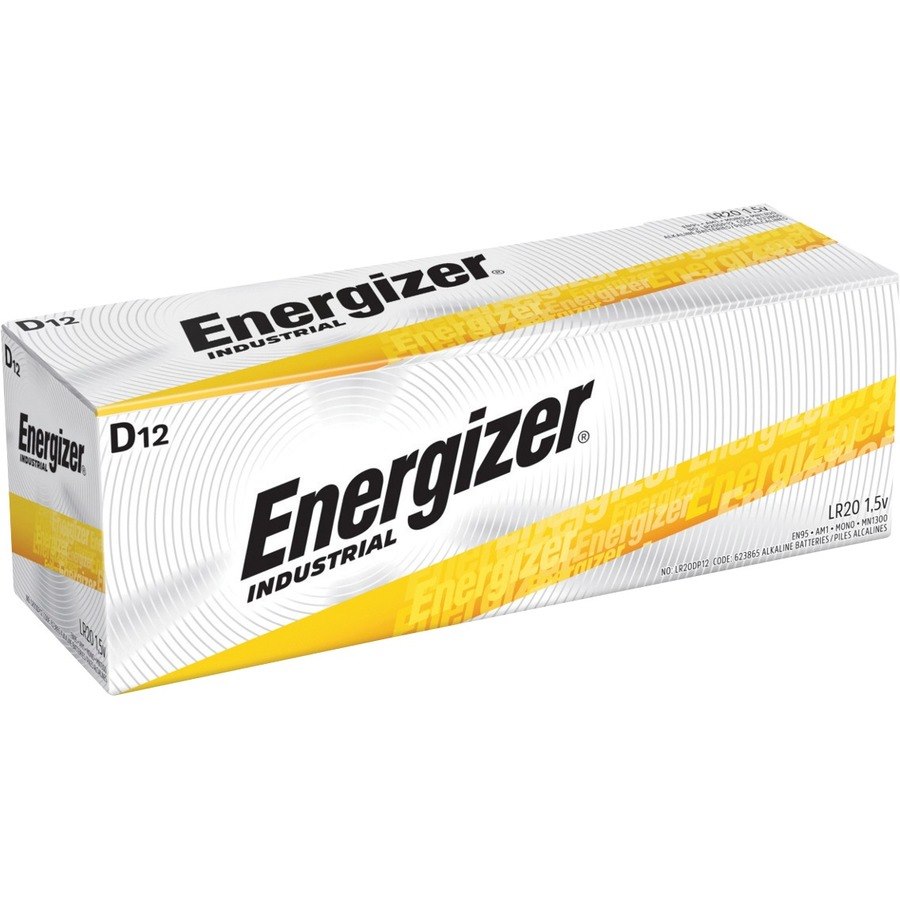 Energizer Industrial D Batteries, D Cell Energizer Industrial Alkaline Batteries