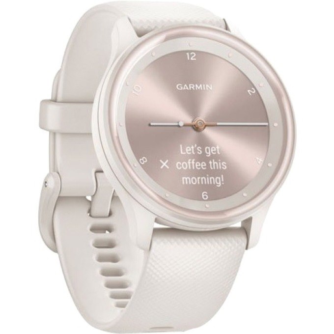 Garmin v&iacute;vomove Sport Smart Watch - 40 mm Case Height - 40 mm Case Width - Ivory, Peach Gold Body Color - Fiber Reinforced Polymer Case Material - Silicone Band Material