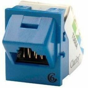 Ortronics Clarity 6 Angled Tracjack, T568a/b, 45 Degree, Blue
