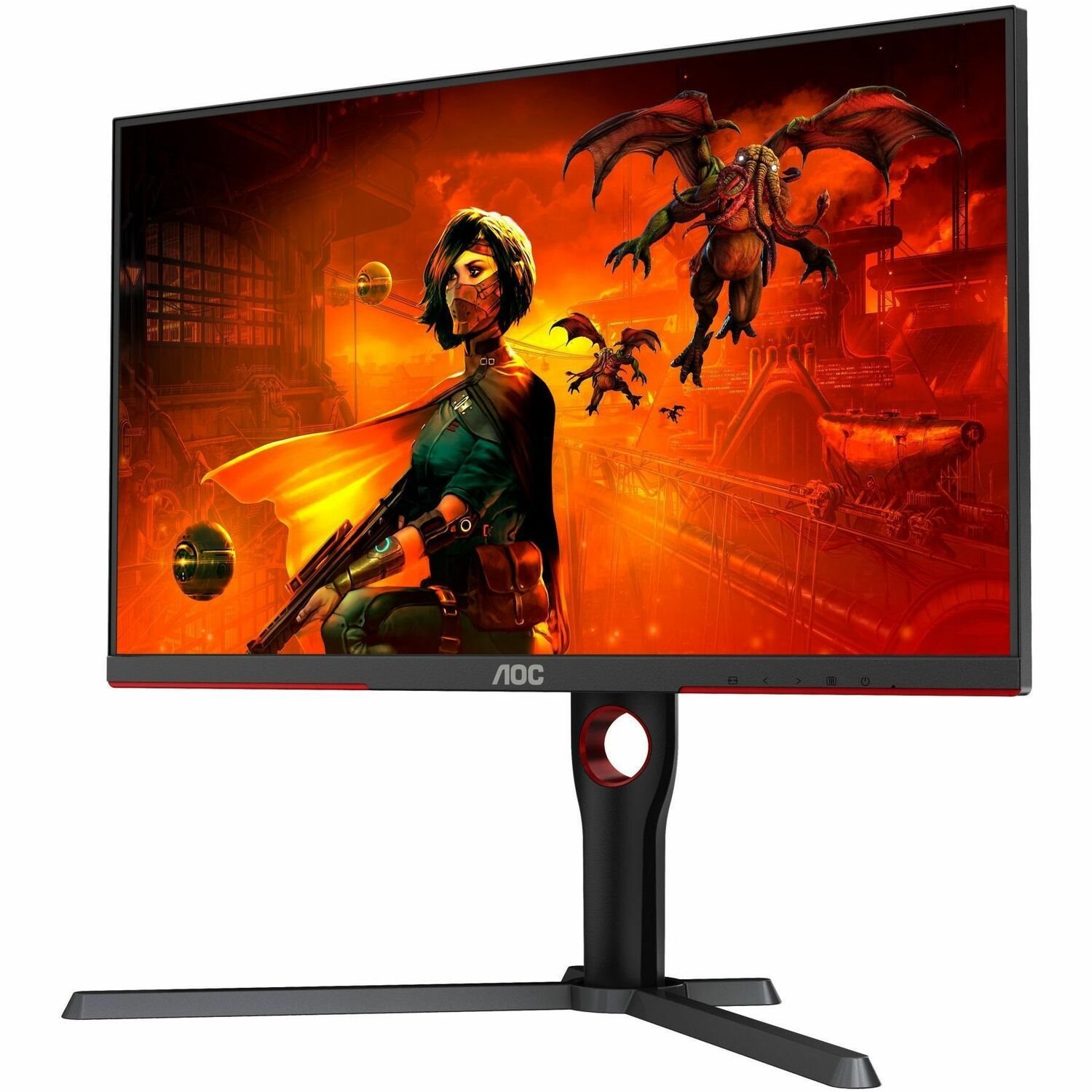 AOC AGON U27G3X/BK 27" Class 4K UHD Gaming LED Monitor - 16:9 - Black, Red