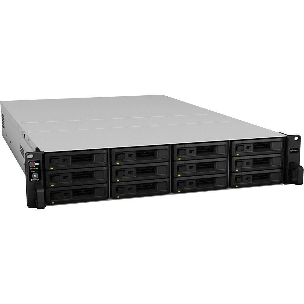 Synology RackStation RS3617RPXS 12 x Total Bays SAN/NAS Storage System - Intel Xeon D-1521 Quad-core (4 Core) 2.40 GHz - 8 GB RAM - DDR4 SDRAM - 2U Rack-mountable