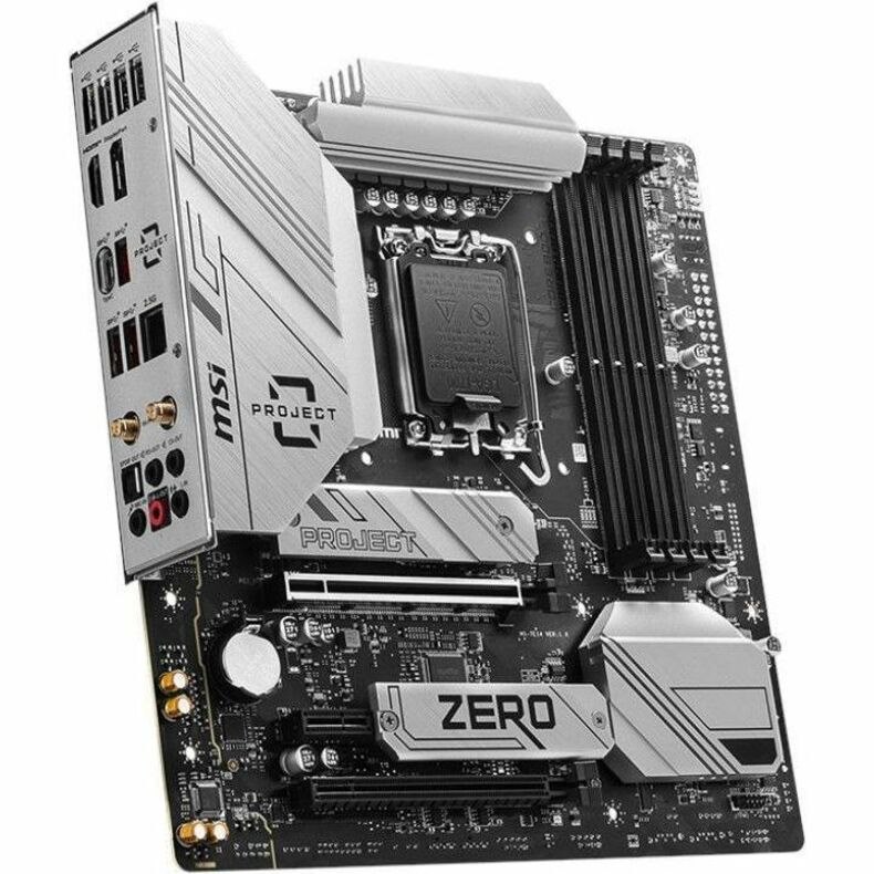 MSI B760M PROJECT ZERO Desktop Motherboard - Intel B760 Chipset - Socket LGA-1700 - Micro ATX