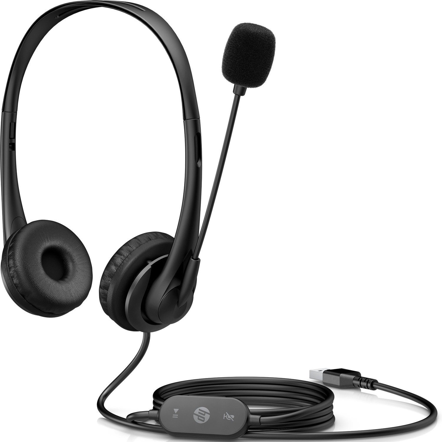 HP Wired Over-the-head Stereo Headset - Black