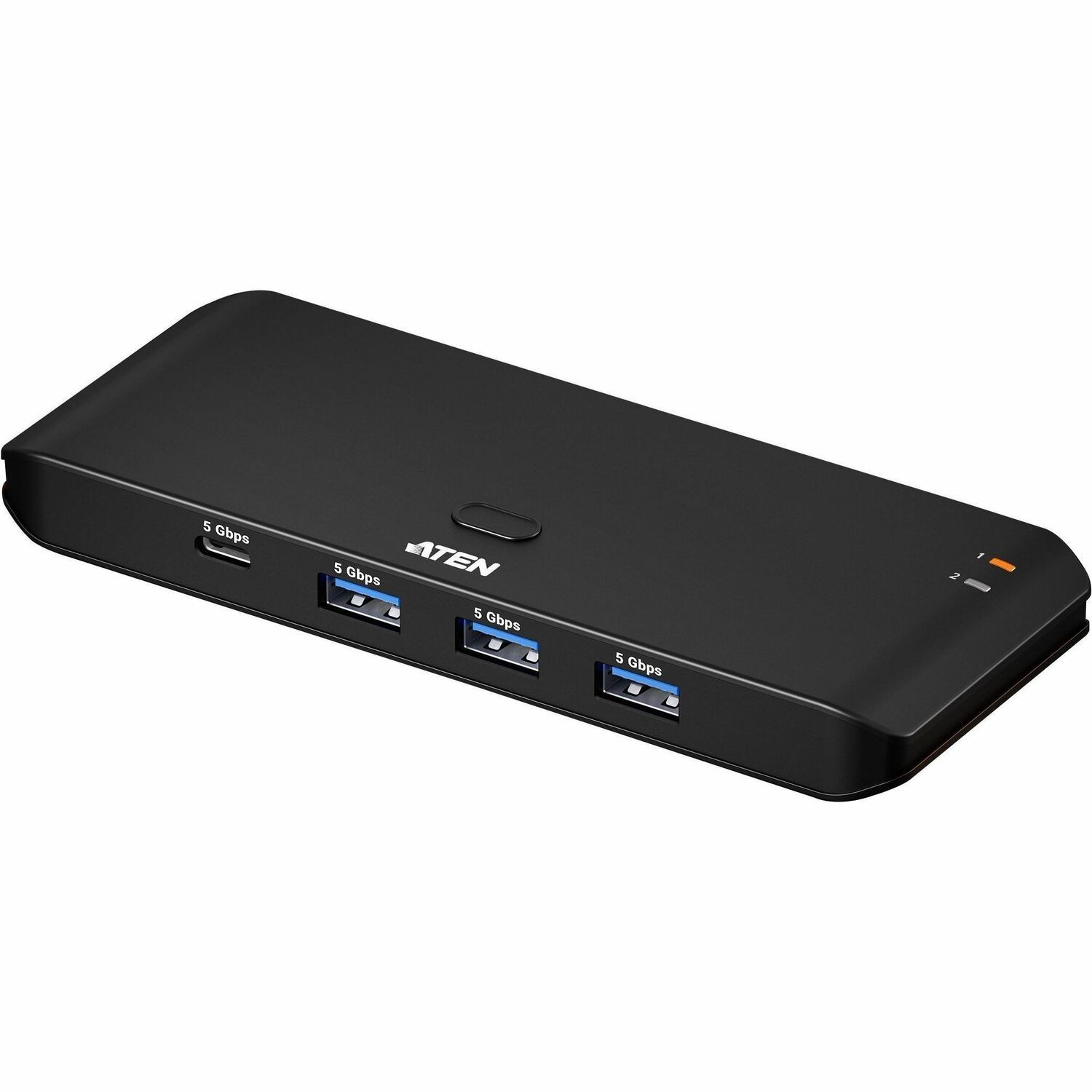 ATEN US4324 USB Switch - USB 3.2 (Gen 1) Type A - 640 MB/s - Desktop, Notebook, Printer, Flash Drive, Workstation - Portable