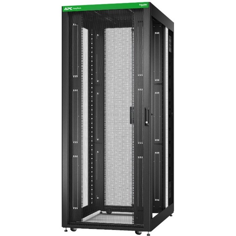 APC by Schneider Electric Easy ER8220 42U Floor Standing Enclosed Cabinet Rack Cabinet - 482.60 mm Rack Width x 1041.40 mm Rack Depth - Black