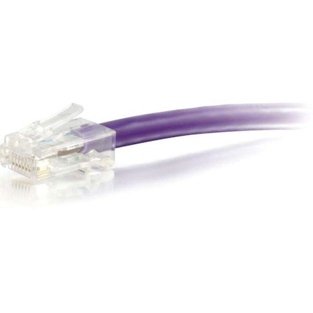 C2G 1ft Cat6 Non-Booted Unshielded (UTP) Ethernet Cable - Cat6 Network Patch Cable - PoE - Purple