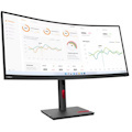 Lenovo ThinkVision T34w-30 34" Class UW-QHD Curved Screen LED Monitor - 21:9 - Raven Black