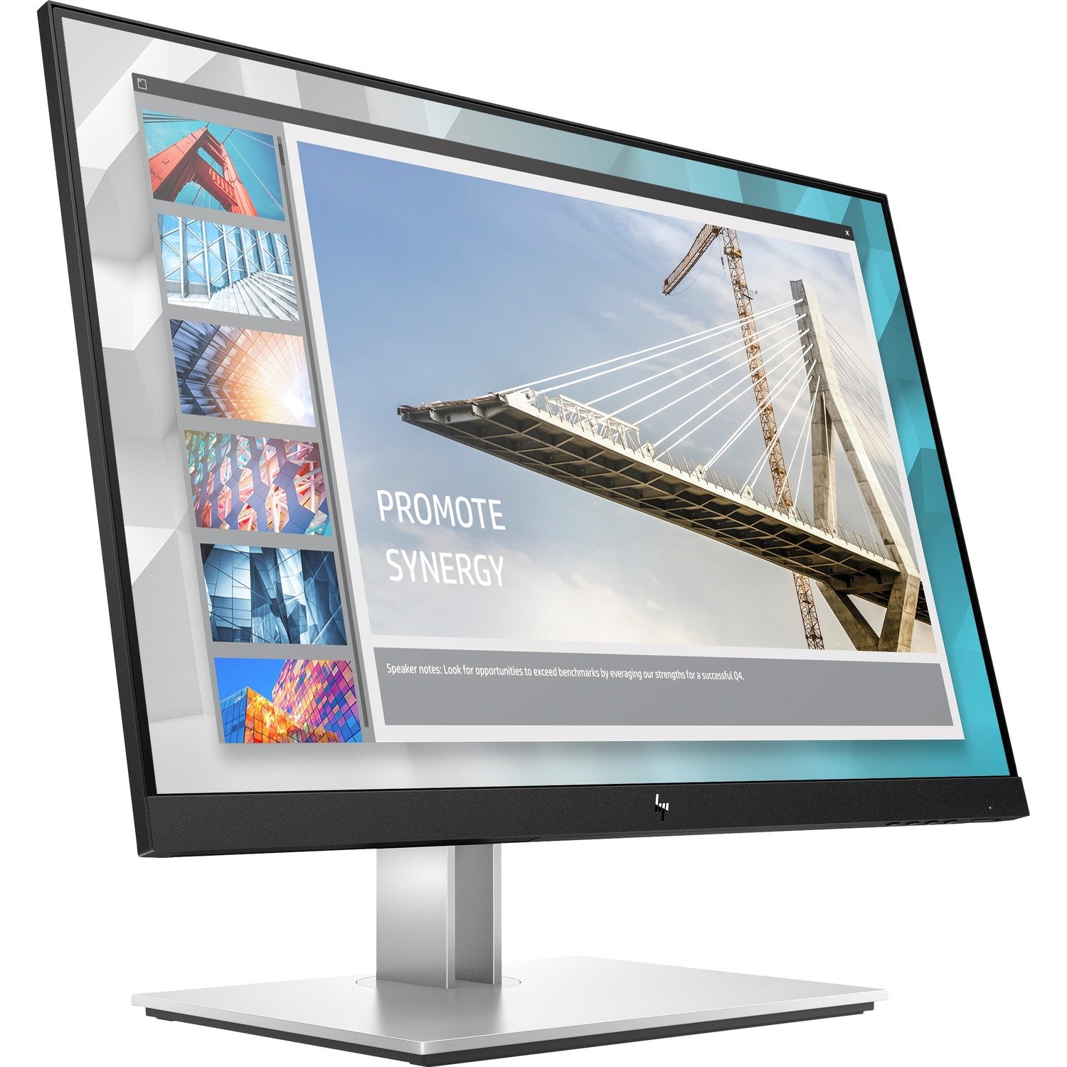 HP E24i G4 24" Class WUXGA LCD Monitor - 16:10 - Black, Silver