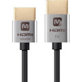 Monoprice Ultra Slim 18Gbps Active High Speed HDMI Cable, 10ft Silver