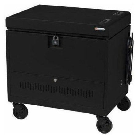 Bretford CUBE Toploader Cart with Caddies Pre-Wired - TVTL30CADUSB
