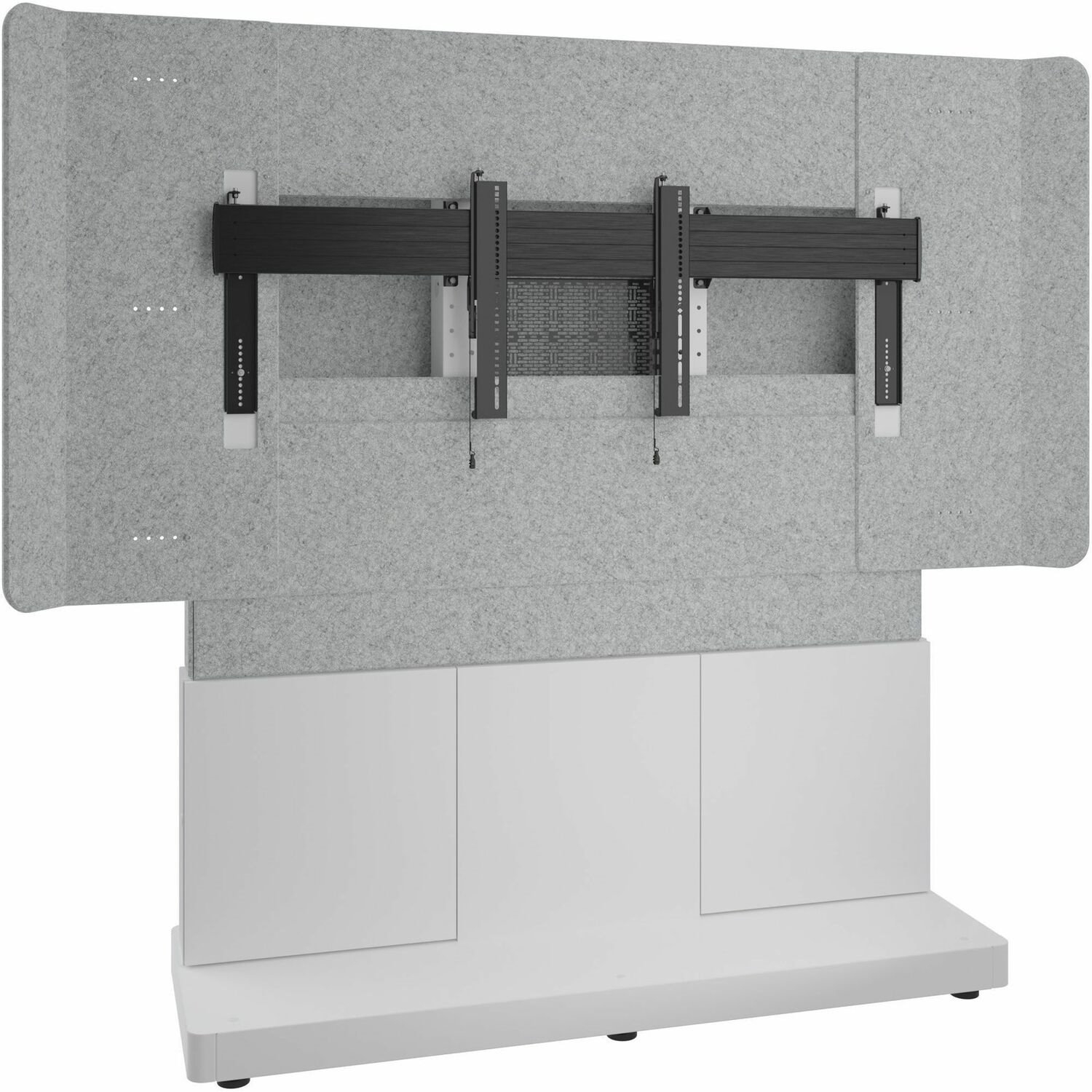 Middle Atlantic Forum Series 4RU Free-Standing 3-Bay Single Display Stand - Light Finish