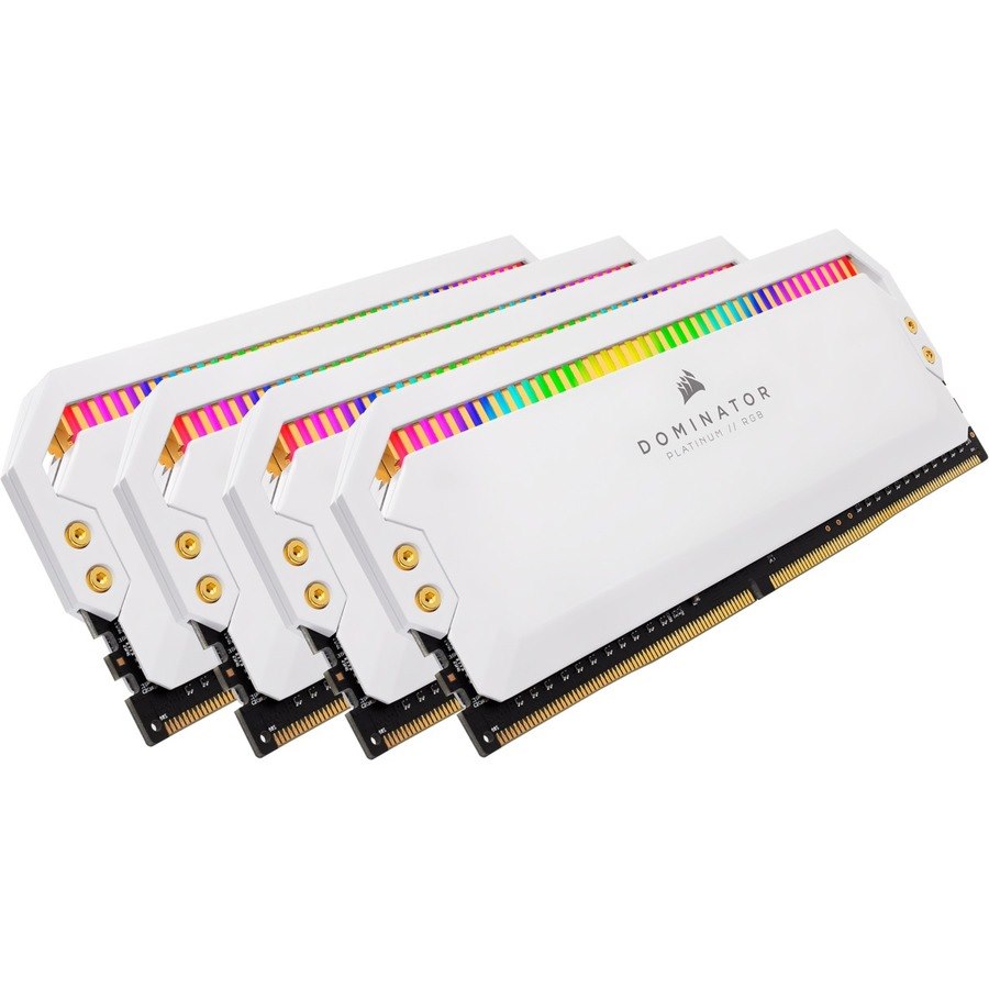 Corsair DOMINATOR PLATINUM RGB 32GB (4 x 8GB) DDR4 DRAM 3200MHz C16 Memory Kit - White